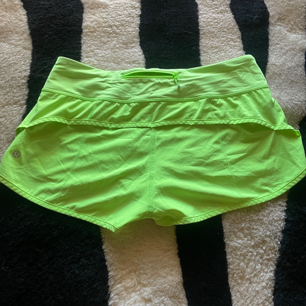 lululemon athletica Neon Green Athletic Shorts